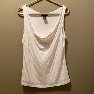 Women’s New York & Company Drape Neck Sleeveless Tank Top Blouse Size Medium